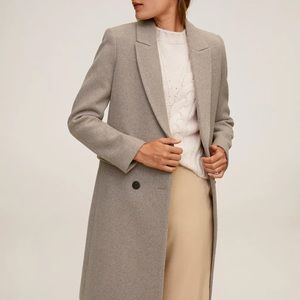 Mango Wool Double Breasted Coat
